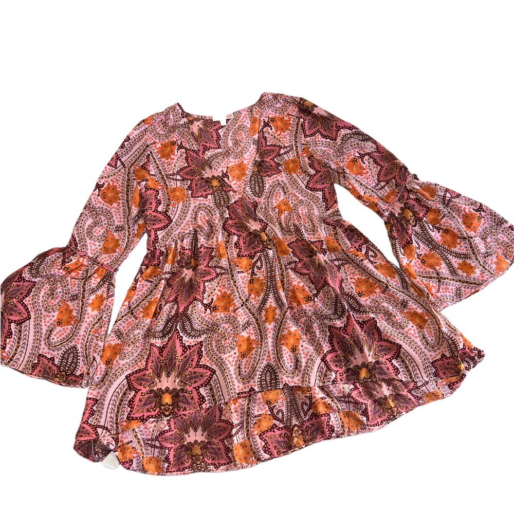 GB ruffle‎ style floral tunic size S cottagecore romantic coquette girl